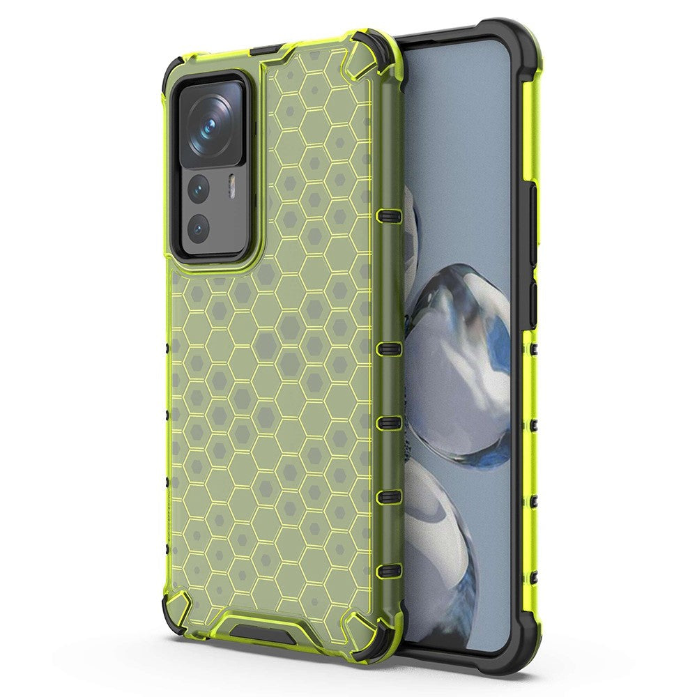 For Xiaomi 12T Pro 5G Honeycomb Texture TPU + PC Phone Cover Shockproof Protective Case