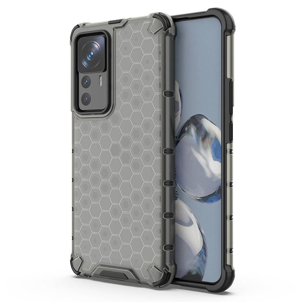 For Xiaomi 12T Pro 5G Honeycomb Texture TPU + PC Phone Cover Shockproof Protective Case