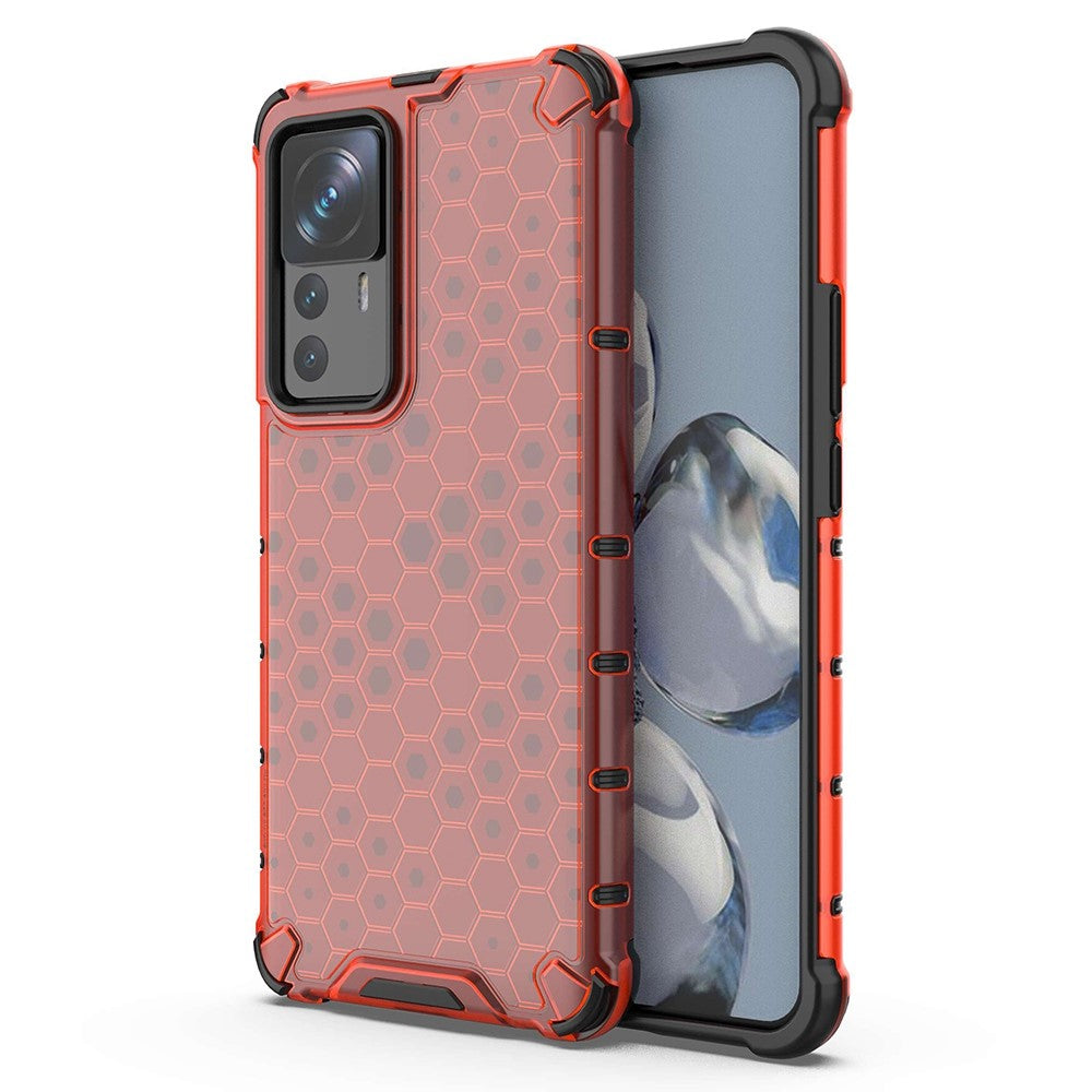 For Xiaomi 12T Pro 5G Honeycomb Texture TPU + PC Phone Cover Shockproof Protective Case