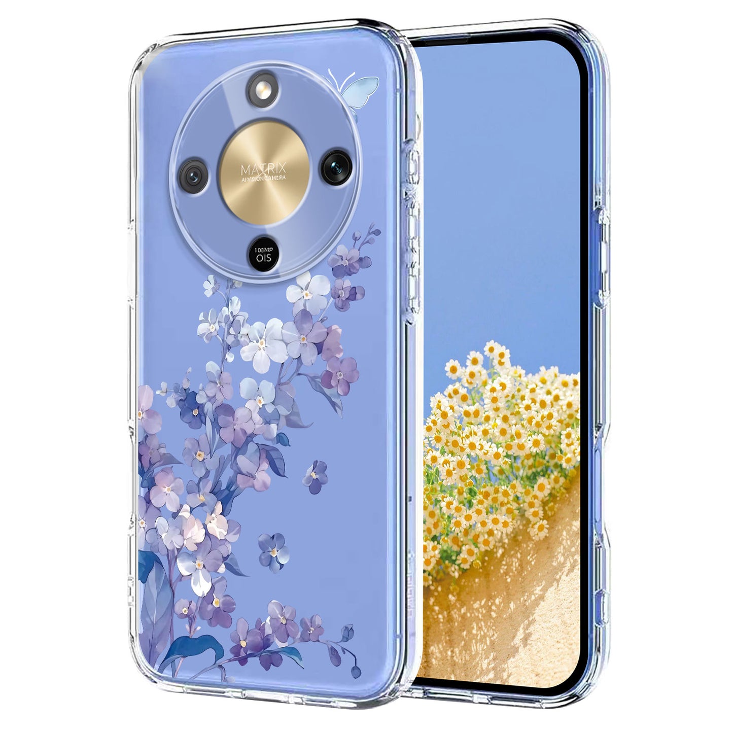 For Honor Magic8 Lite 5G / X9d 5G / X70 5G Case Butterfly Floral Pattern Printing TPU Phone Back Cover