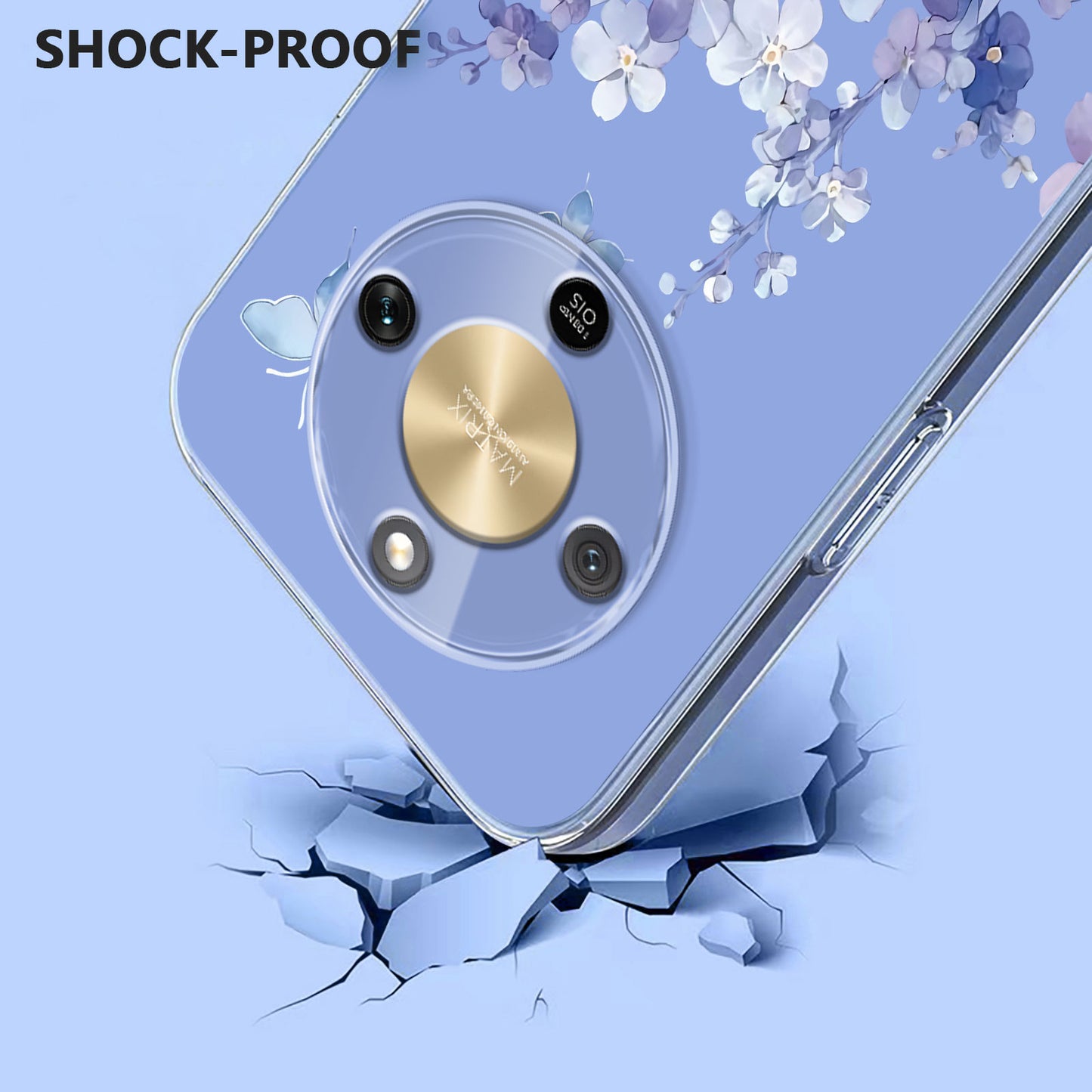 For Honor Magic8 Lite 5G / X9d 5G / X70 5G Case Butterfly Floral Pattern Printing TPU Phone Back Cover
