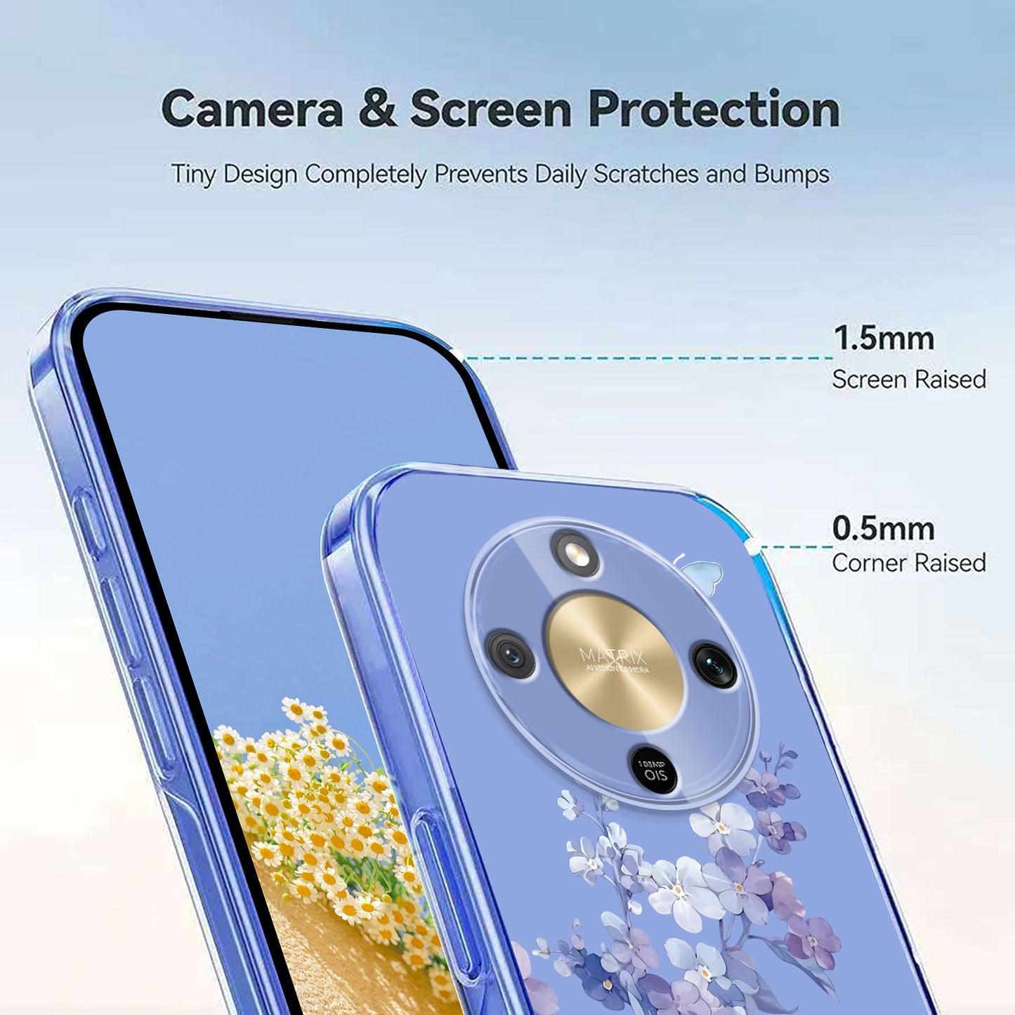 For Honor Magic8 Lite 5G / X9d 5G / X70 5G Case Butterfly Floral Pattern Printing TPU Phone Back Cover