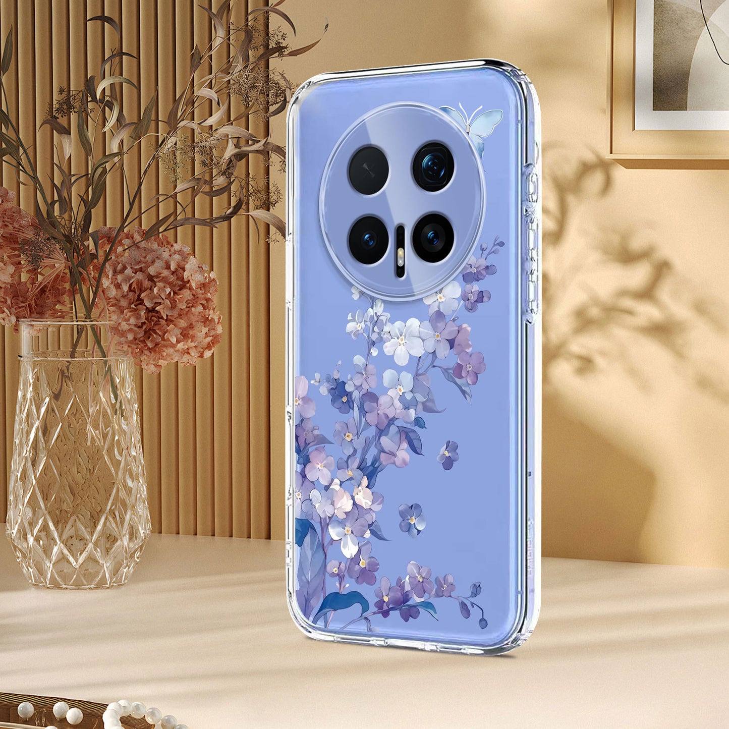 For Honor Magic8 Pro 5G Case Butterfly Floral Pattern Printing TPU Phone Back Cover