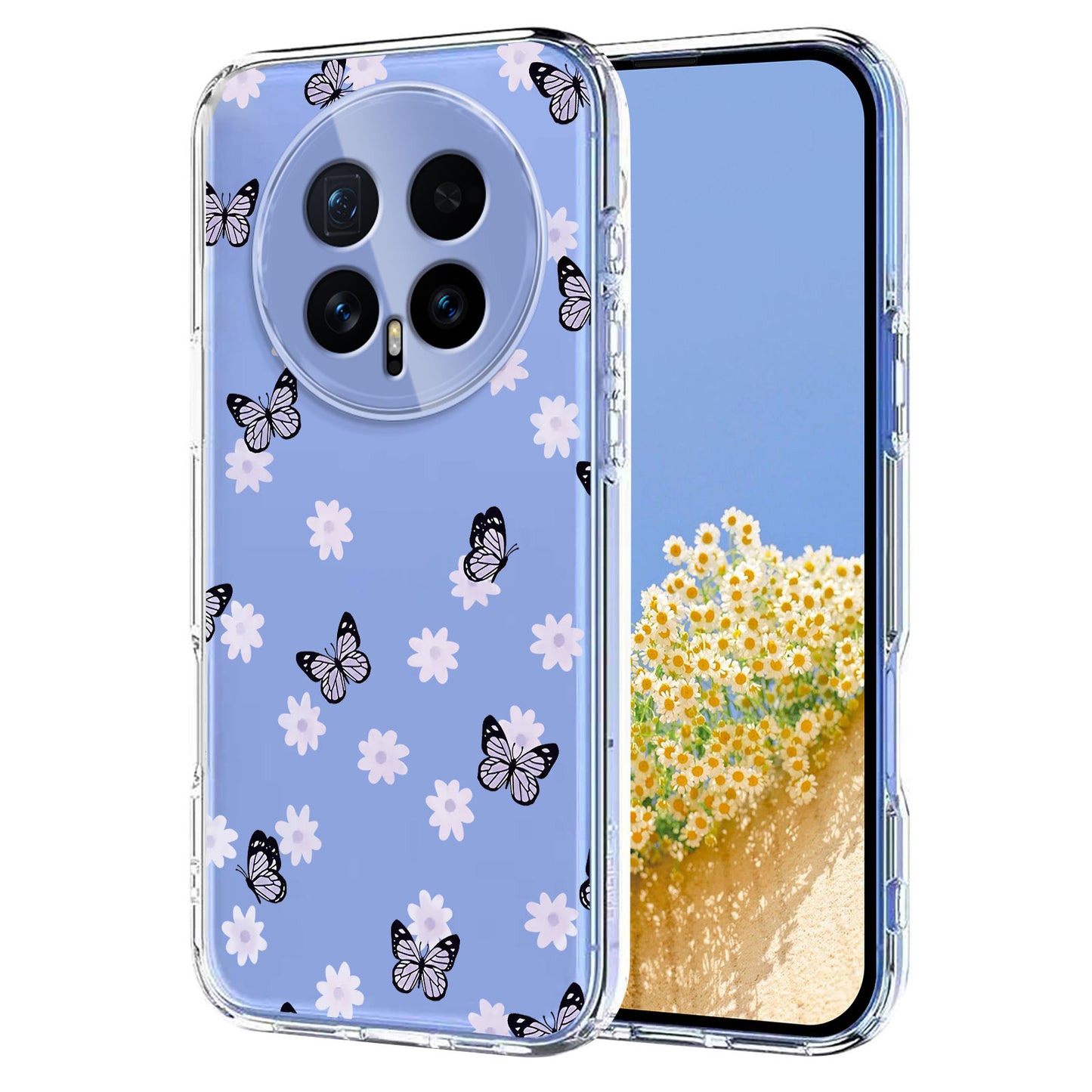For Honor Magic8 5G Case Butterfly Floral Pattern Printing TPU Phone Back Cover