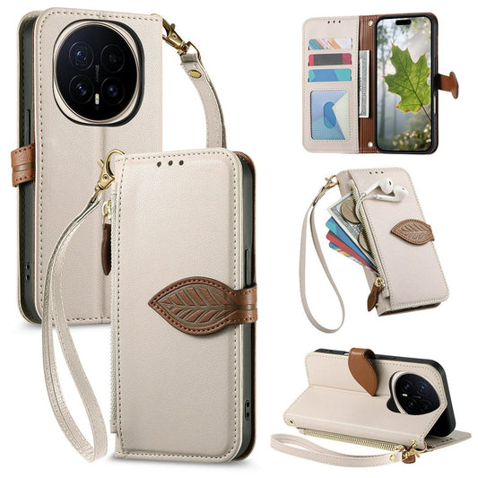 Honor Magic8 5G Handyhülle – Standhülle, Blattform, Magnetverschluss, Leder- mit Handschlaufe