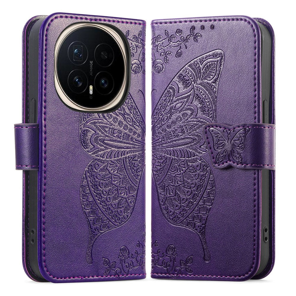 For Honor Magic8 5G Case with Strap Butterfly Pattern PU Leather Wallet Phone Cover