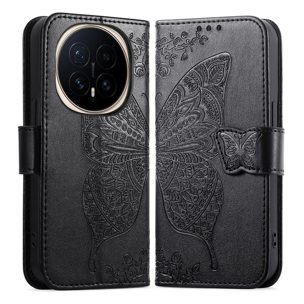 For Honor Magic8 5G Case with Strap Butterfly Pattern PU Leather Wallet Phone Cover
