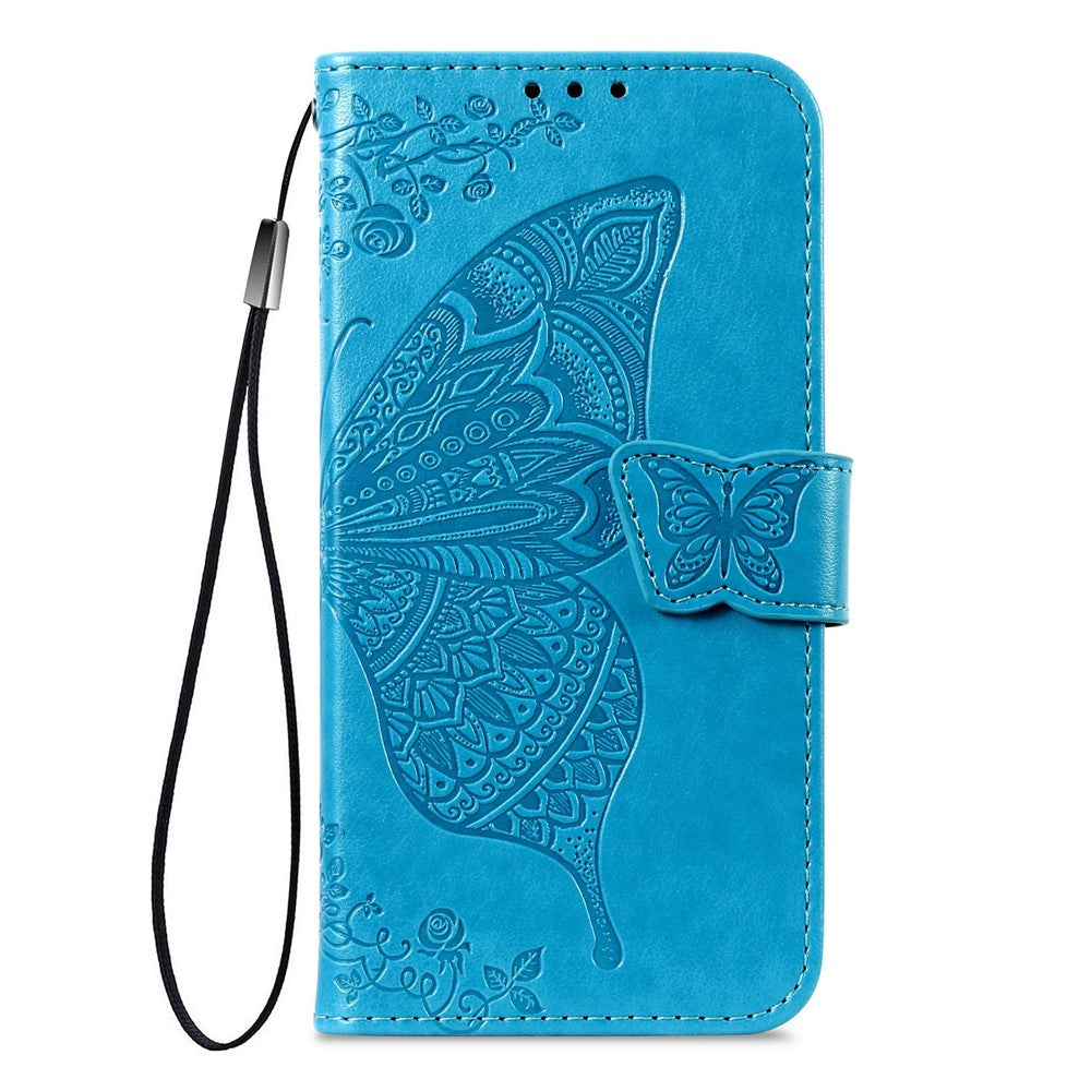 For Honor Magic8 5G Case with Strap Butterfly Pattern PU Leather Wallet Phone Cover