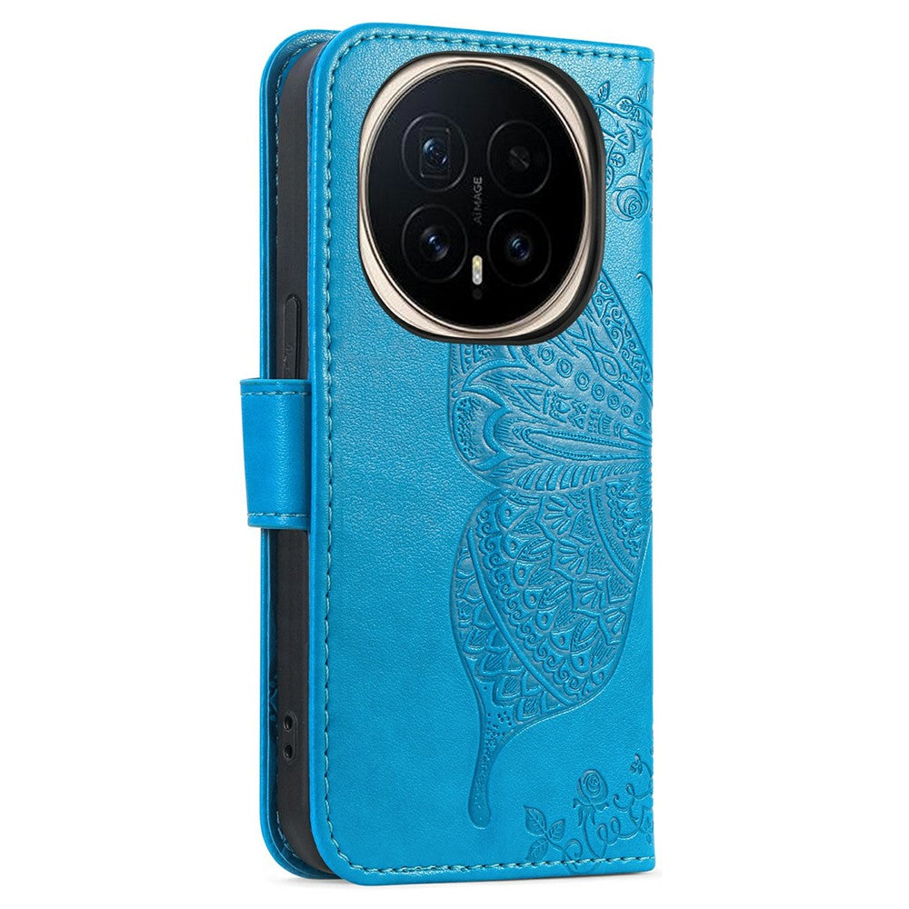 For Honor Magic8 5G Case with Strap Butterfly Pattern PU Leather Wallet Phone Cover