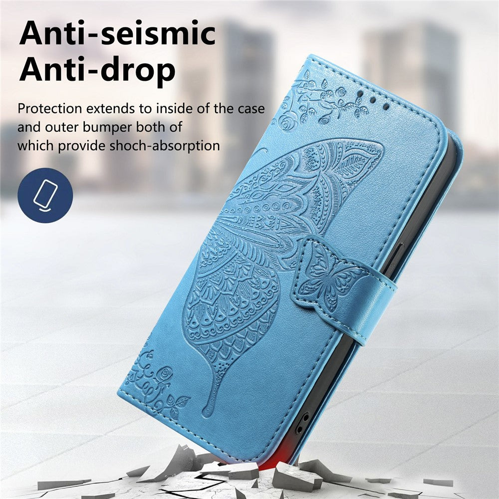 For Honor Magic8 5G Case with Strap Butterfly Pattern PU Leather Wallet Phone Cover