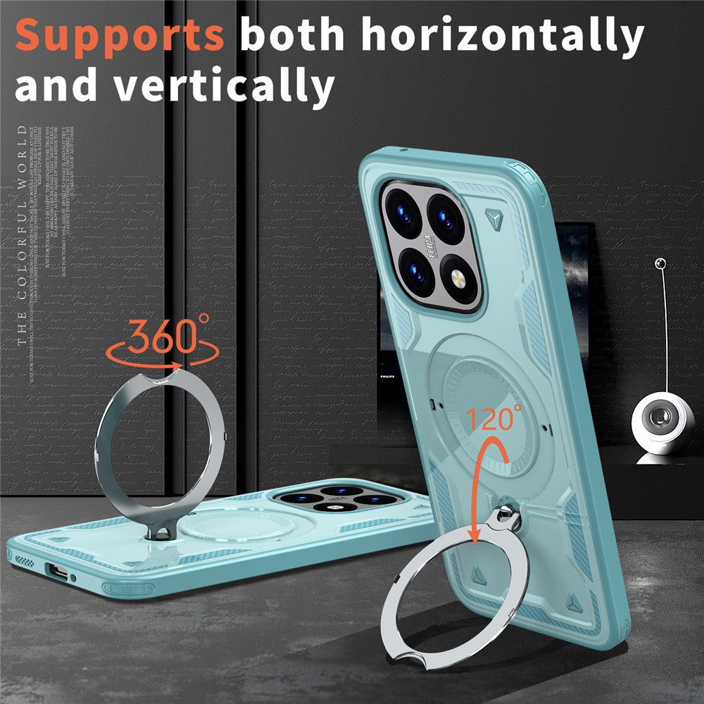 For Xiaomi 15T Magnetic Case Military Protection PC + TPU Kickstand Phone Cover
