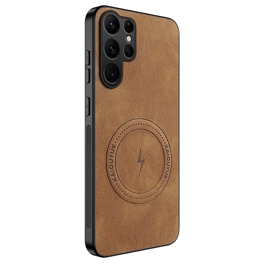 Galaxy S26 Ultra Handyhülle – WANLONFENG Magnetisches Gehäuse der SD1-Serie, Nappa-Textur, PC-TPU