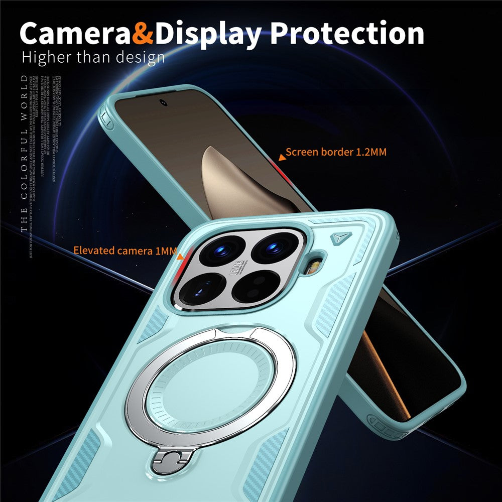 For Xiaomi 15T Pro Magnetic Case Military Protection PC + TPU Kickstand Phone Cover