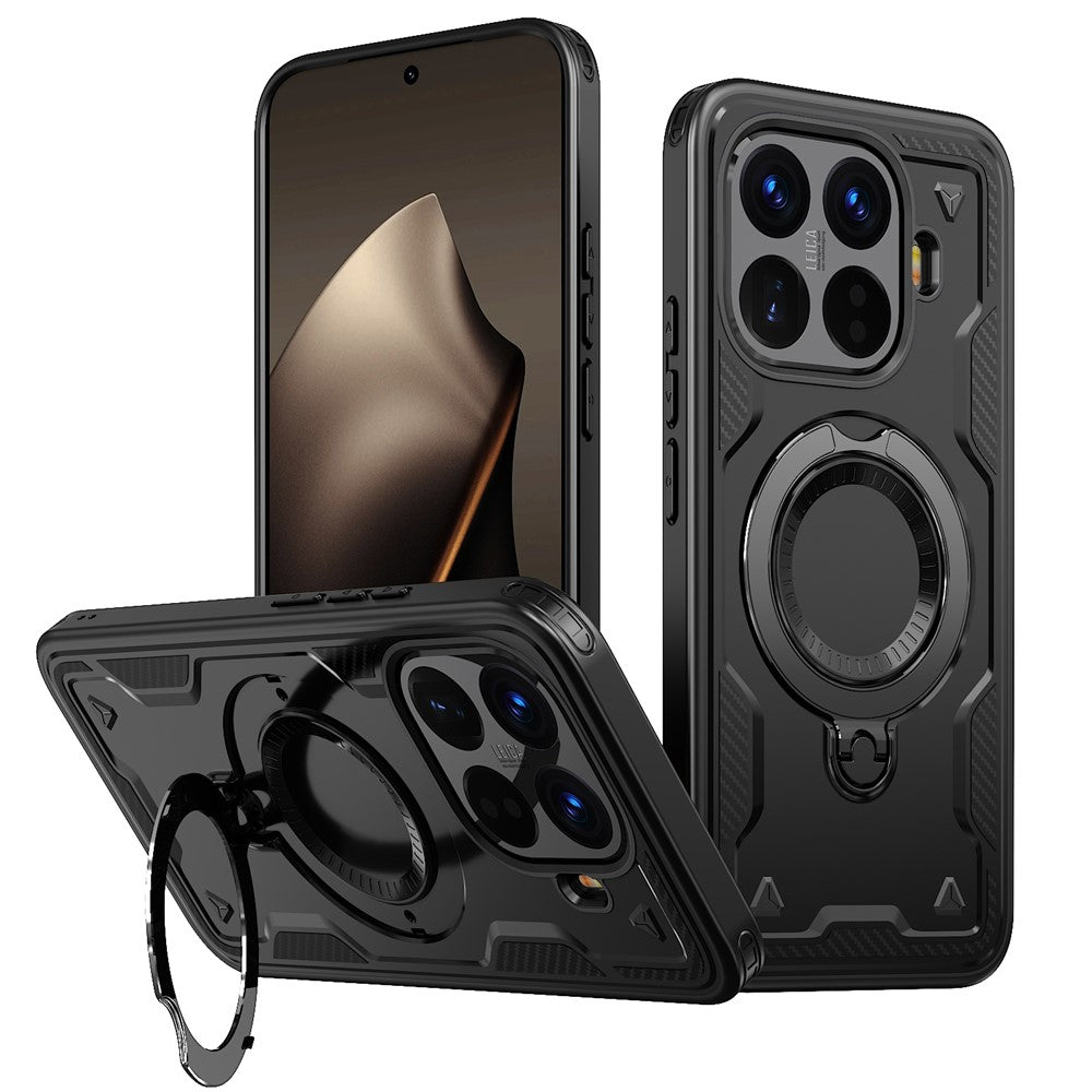 For Xiaomi 15T Pro Magnetic Case Military Protection PC + TPU Kickstand Phone Cover