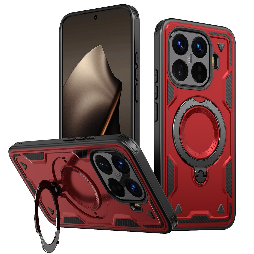 For Xiaomi 15T Pro Magnetic Case Military Protection PC + TPU Kickstand Phone Cover