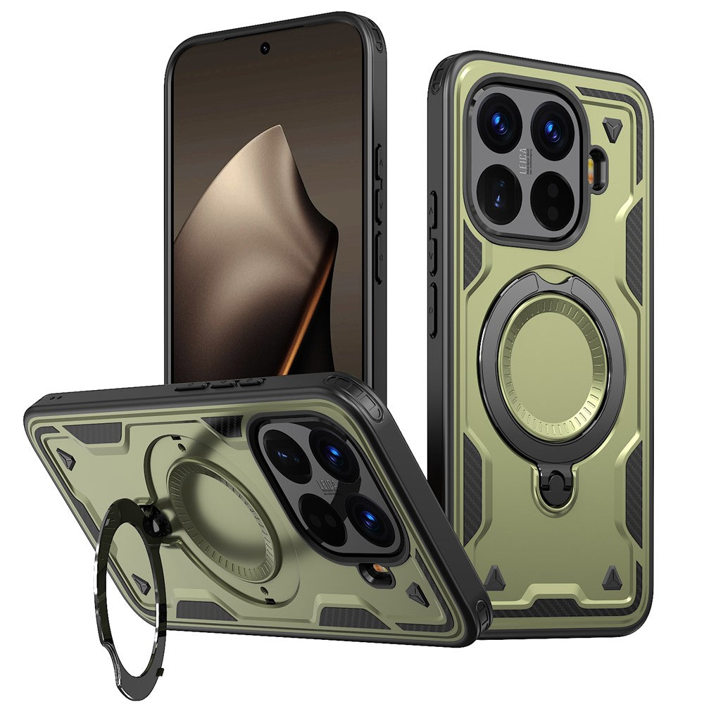 For Xiaomi 15T Pro Magnetic Case Military Protection PC + TPU Kickstand Phone Cover