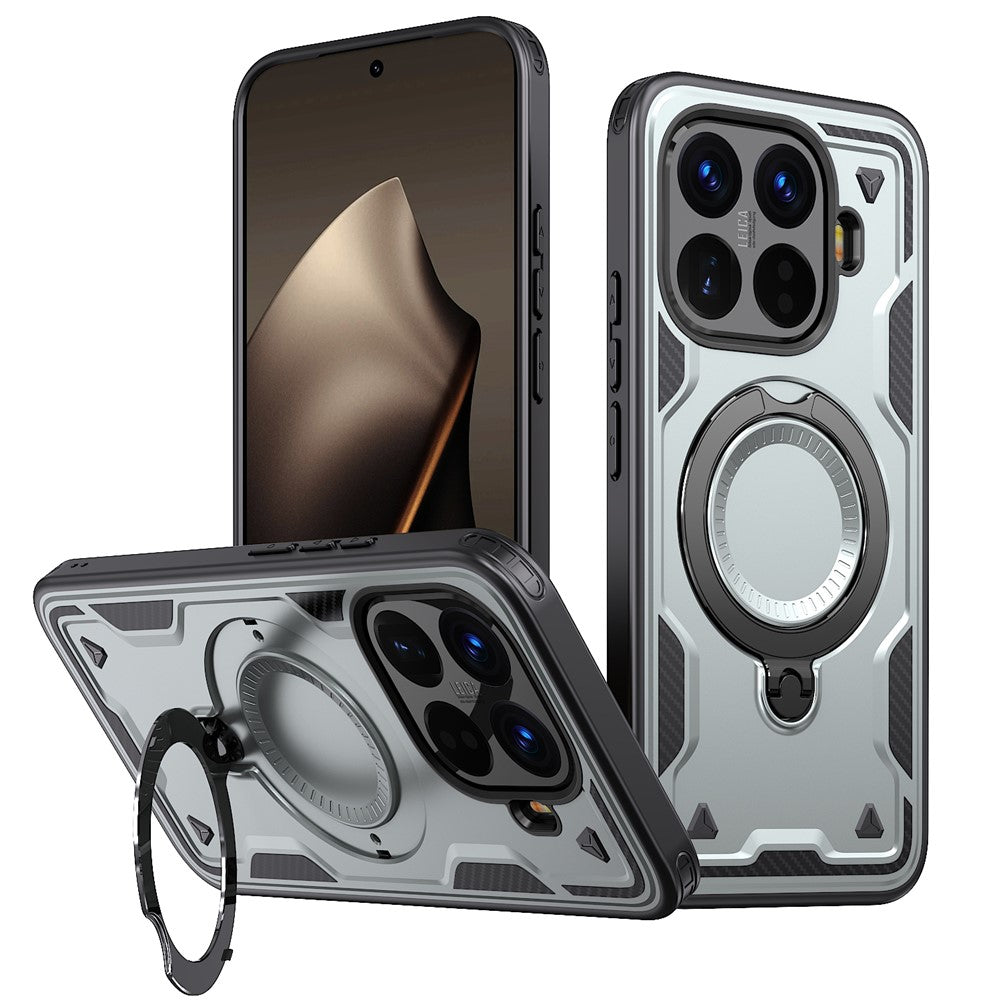 For Xiaomi 15T Pro Magnetic Case Military Protection PC + TPU Kickstand Phone Cover