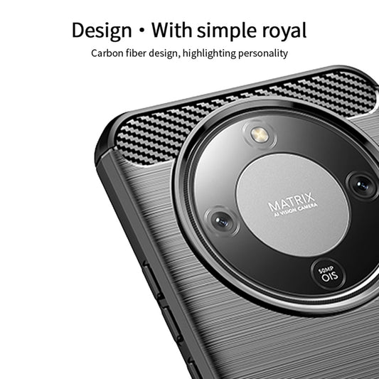 Honor X70 5G / Honor X9d 5G / Honor Magic8 Lite 5G Handyhülle – MOFI X9d 5G / X70 5G Rückseite, gebürstete Textur, weiches TPU-Gehäuse aus Kohlefaser
