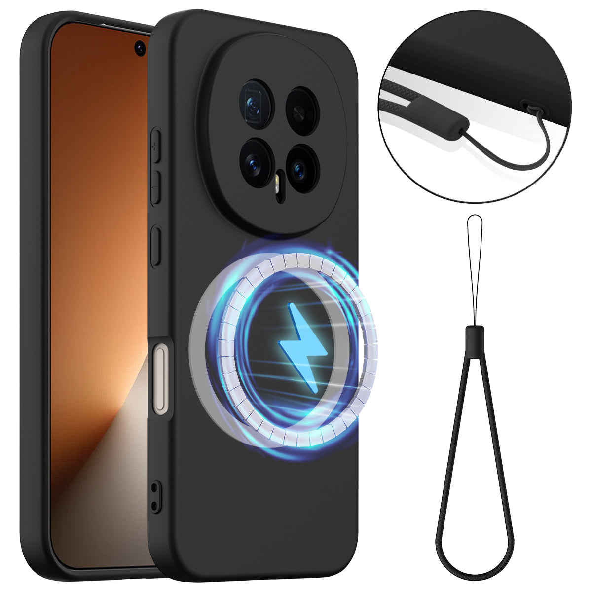 Honor Magic8 5G Magnetische Handyhülle – Schutzhülle aus stoßfestem Flüssigsilikon