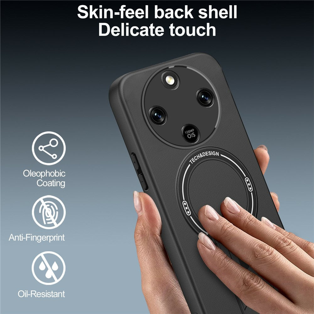 Skin Touch Kickstand Case for Honor Magic8 Lite 5G / X9d 5G / X70 5G PC + TPU Phone Cover Support Magnetic Car Mount