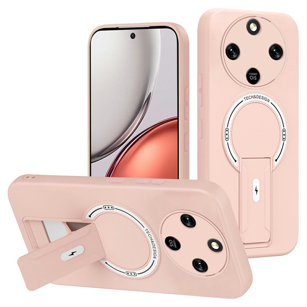 Skin Touch Kickstand Case for Honor Magic8 Lite 5G / X9d 5G / X70 5G PC + TPU Phone Cover Support Magnetic Car Mount