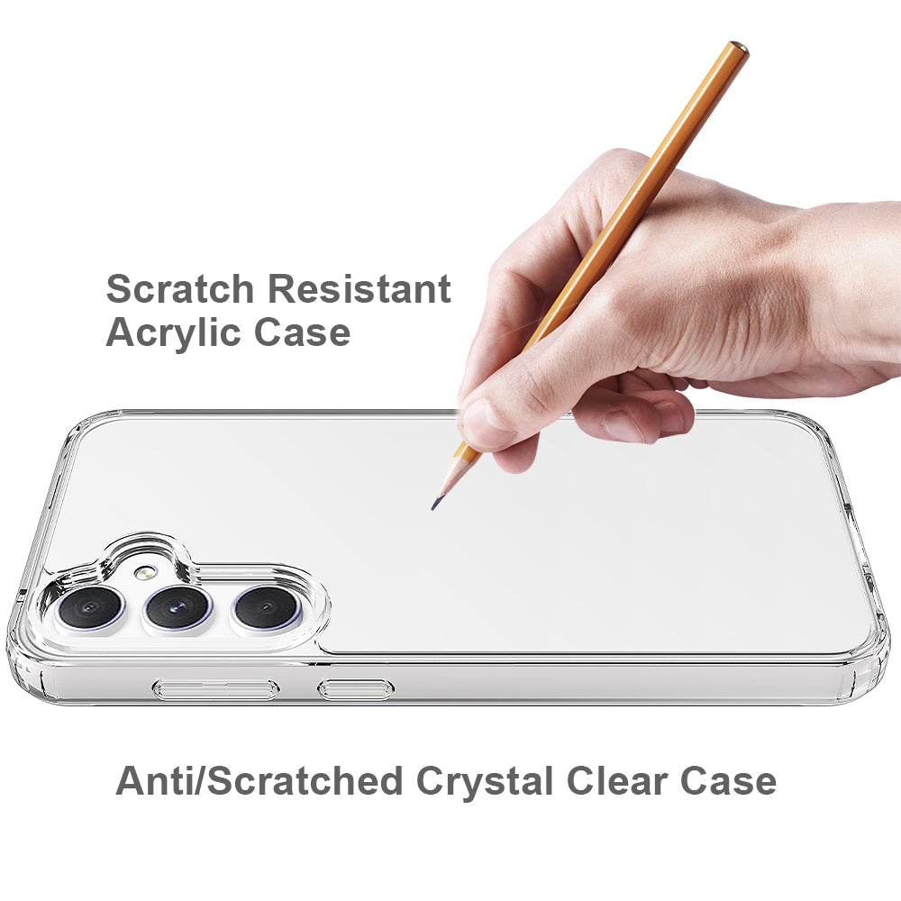 For Samsung Galaxy S26 Clear Phone Case TPU+Acrylic Shockproof Phone Back Cover