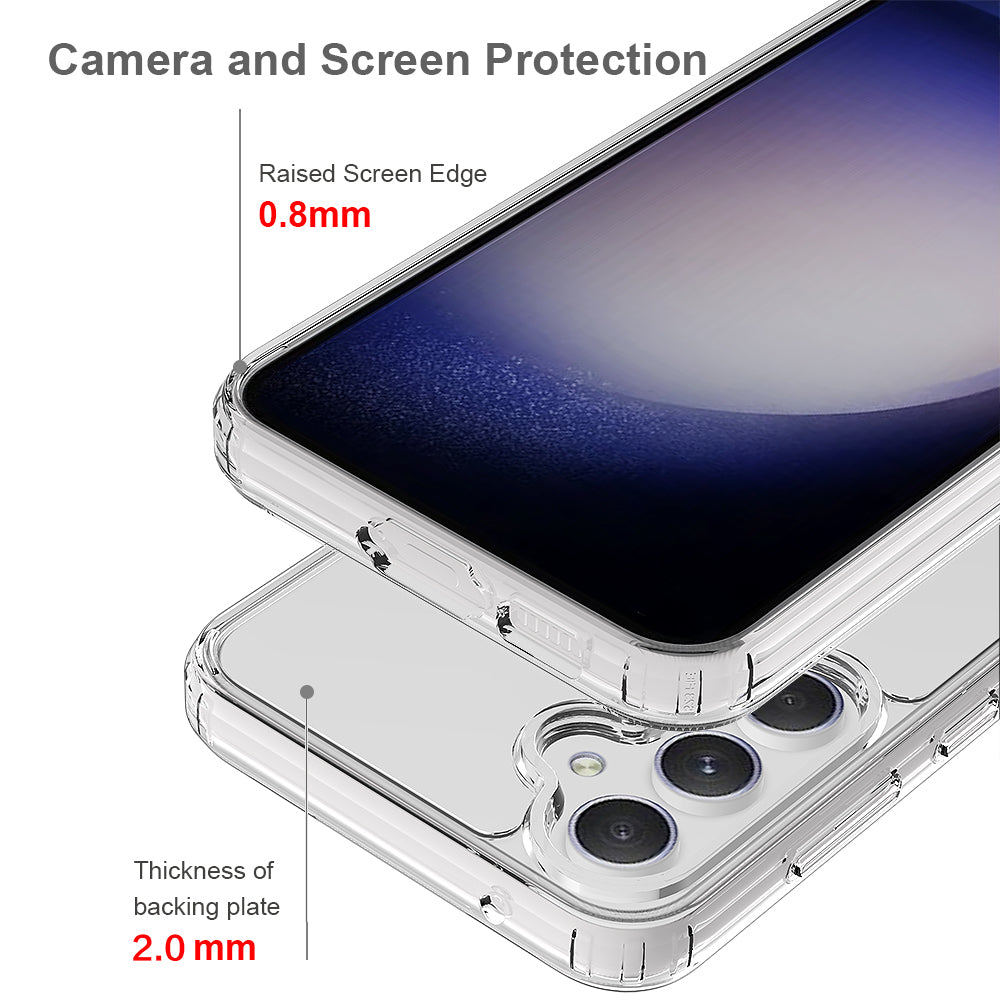 For Samsung Galaxy S26 Clear Phone Case TPU+Acrylic Shockproof Phone Back Cover