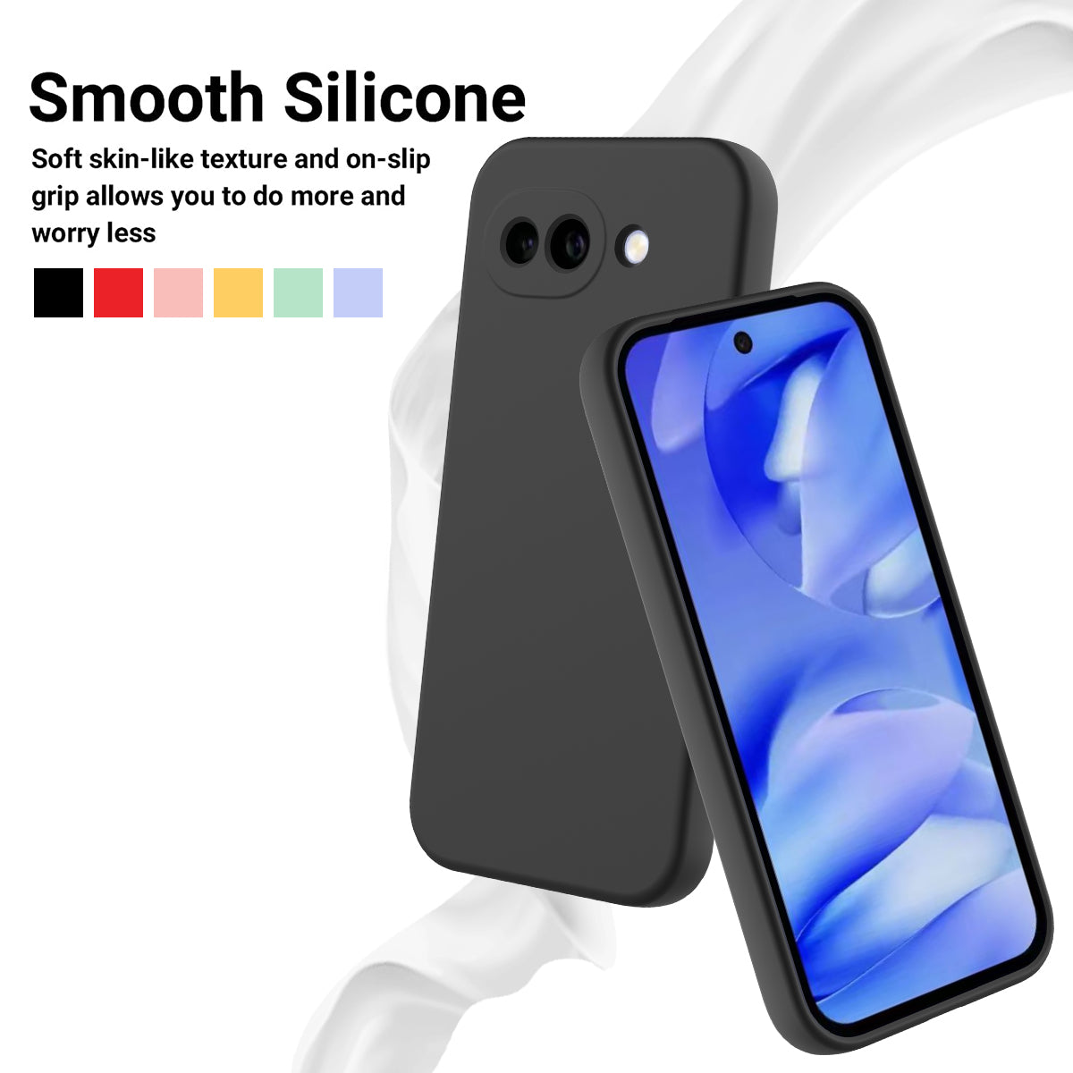 For Google Pixel 10a Liquid Silicone Case Phone Back Cover with Hand Strap