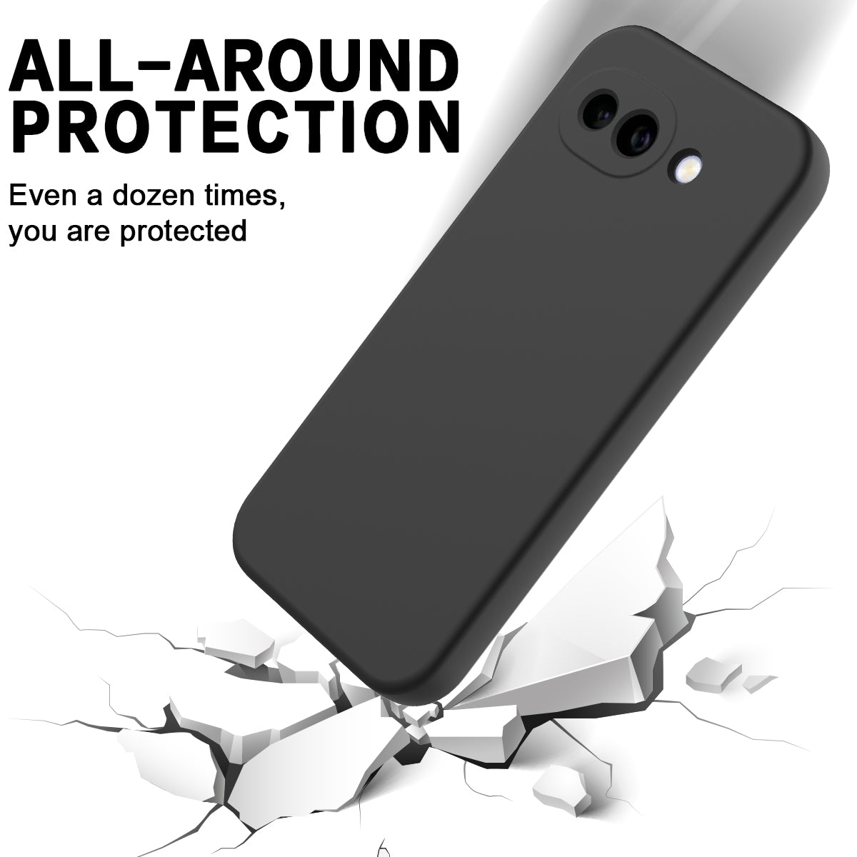 For Google Pixel 10a Liquid Silicone Case Phone Back Cover with Hand Strap