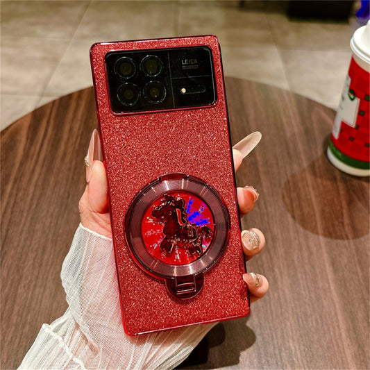 Xiaomi Mix Fold 3 5G Handyhülle – Gehäuse im Karussell-Stil, drehbarer Ständer, harte PC