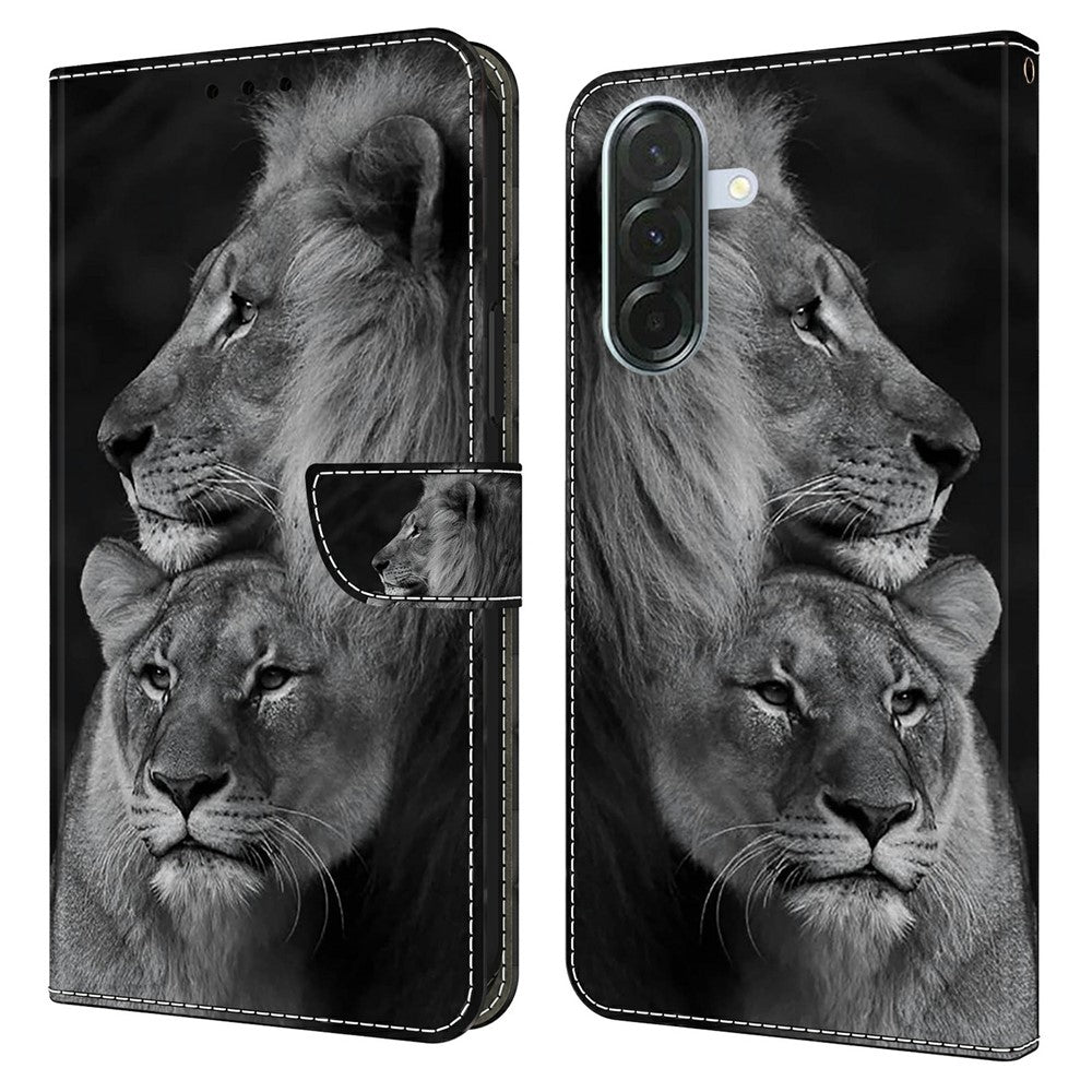 For Samsung Galaxy A37 5G Case Magnetic Clasp 3D Pattern Leather Wallet Phone Cover
