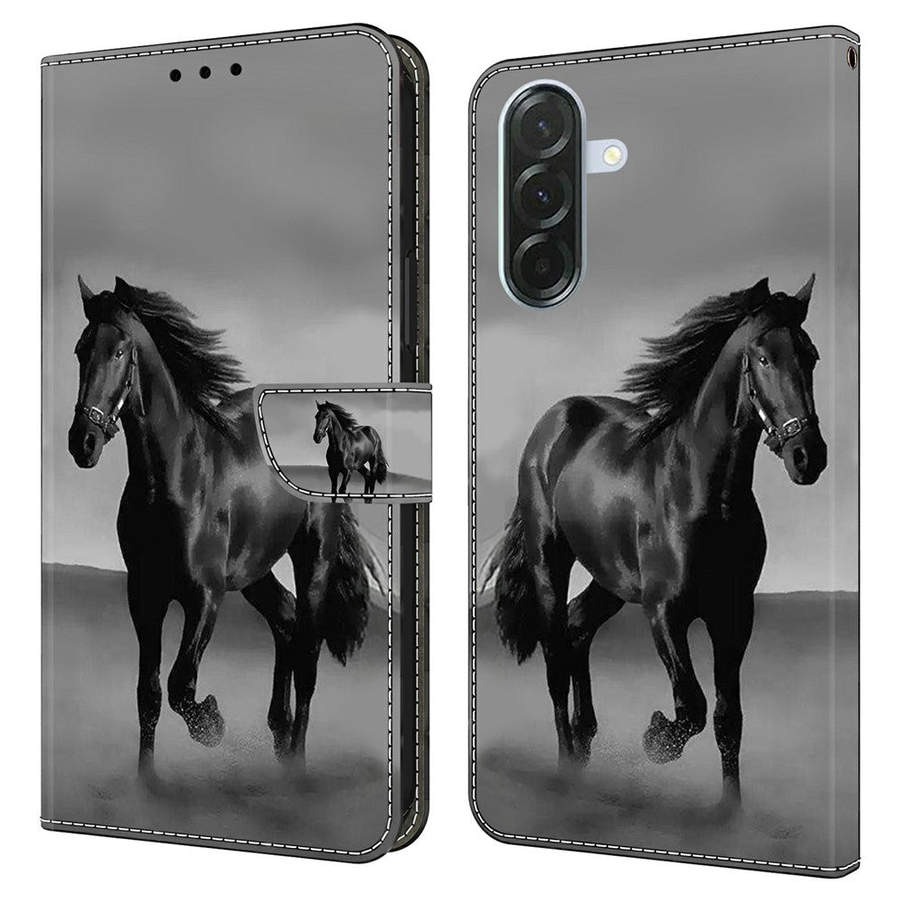 Phone Case For Samsung Galaxy A57 5G Magnetic Clasp 3D Pattern Leather Wallet Cover