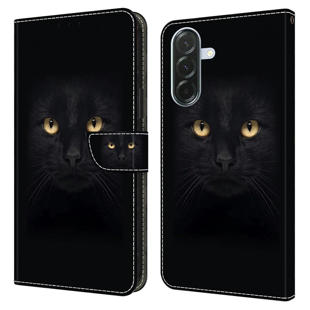 Phone Case For Samsung Galaxy A57 5G Magnetic Clasp 3D Pattern Leather Wallet Cover