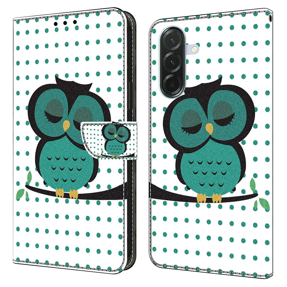 Phone Case For Samsung Galaxy A57 5G Magnetic Clasp 3D Pattern Leather Wallet Cover