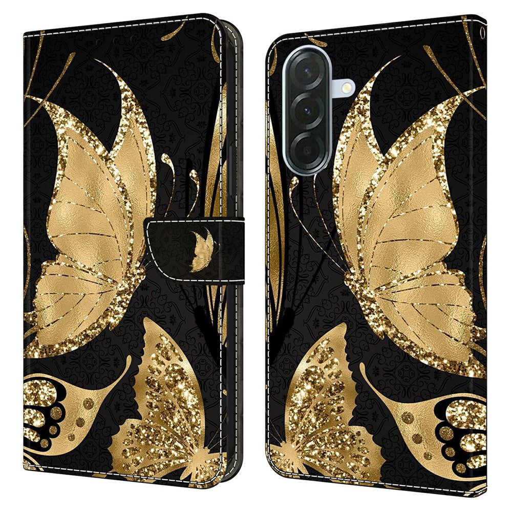 Phone Case For Samsung Galaxy A57 5G Magnetic Clasp 3D Pattern Leather Wallet Cover