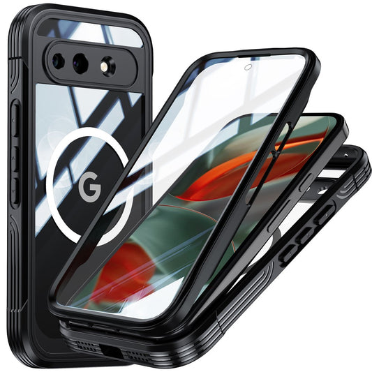 Google Pixel 10a Handyhülle – Magnetisches Gehäuse aus PC + TPU- mit Displayschutzfolie aus gehärtetem Glas