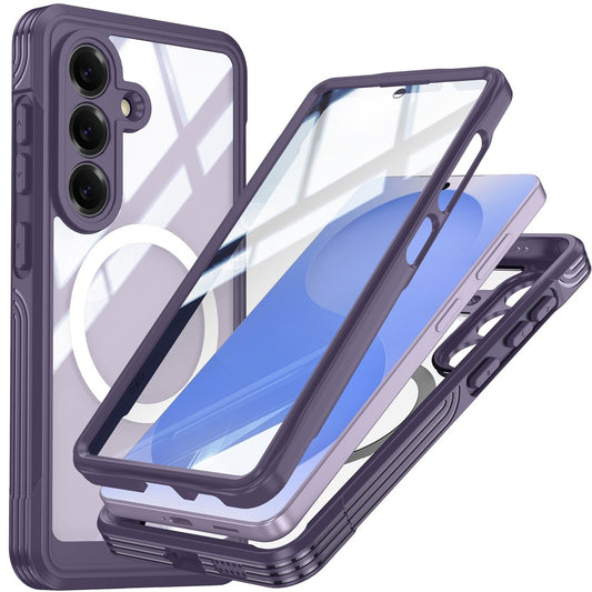 Galaxy S26 Handyhülle – Magnetisches Gehäuse aus PC + TPU- mit Displayschutzfolie aus gehärtetem Glas