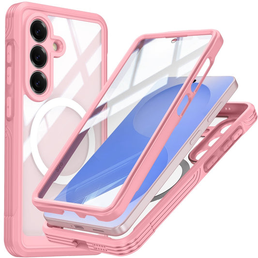 Galaxy S26+ Handyhülle – Magnetisches Gehäuse aus PC + TPU- mit Displayschutzfolie aus gehärtetem Glas