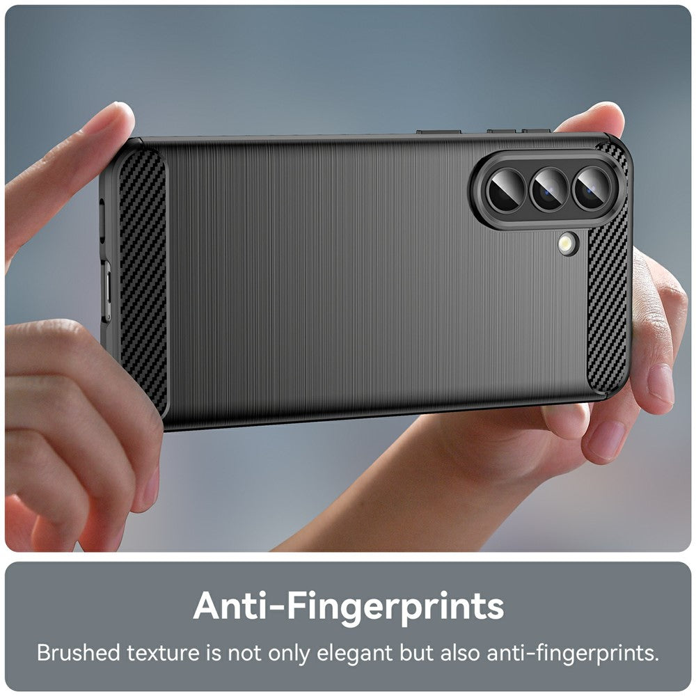 For Samsung Galaxy A57 5G Case Protective Phone Cover Carbon Fiber Texture Brushed