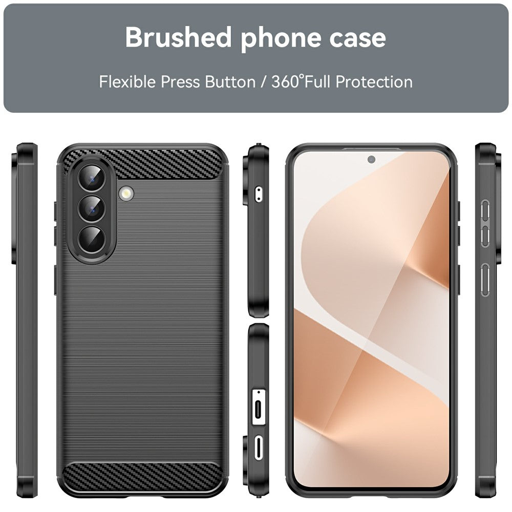 For Samsung Galaxy A57 5G Case Protective Phone Cover Carbon Fiber Texture Brushed