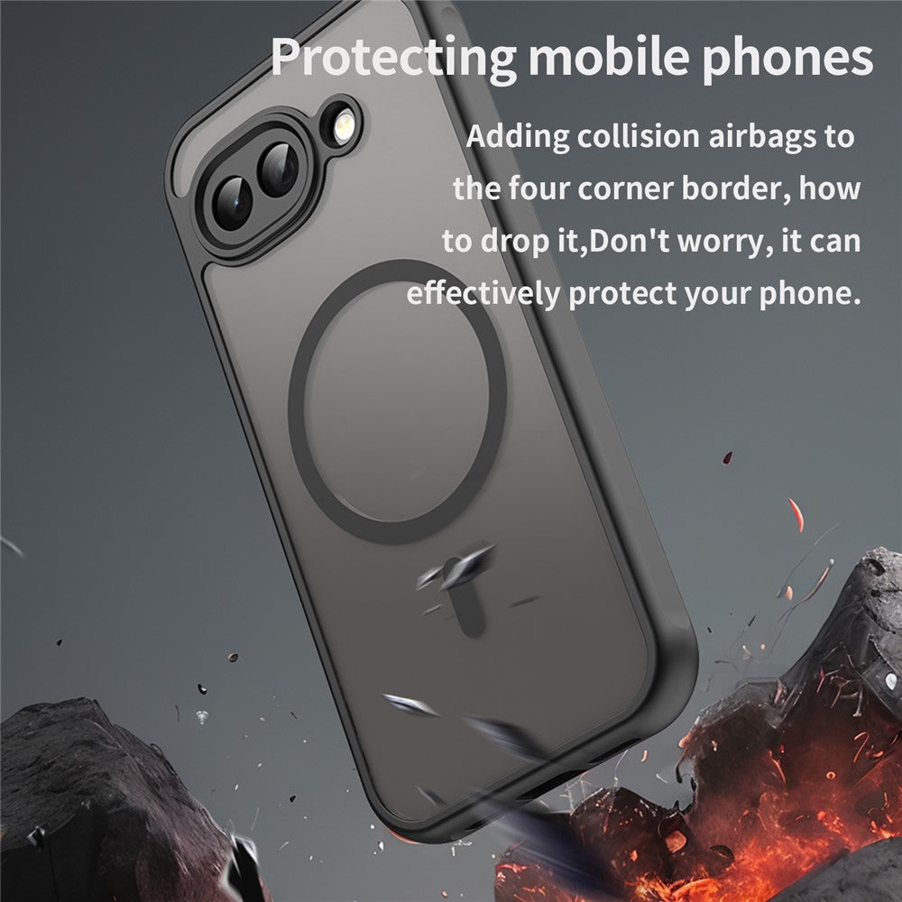 For Google Pixel 10a Magnetic Case Anti Drop PC + TPU Phone Cover