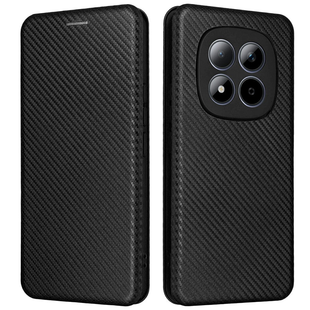For Xiaomi Redmi Note 15 Pro 4G (Global) Case Carbon Fiber Texture Drop-Proof PU Leather Phone Cover