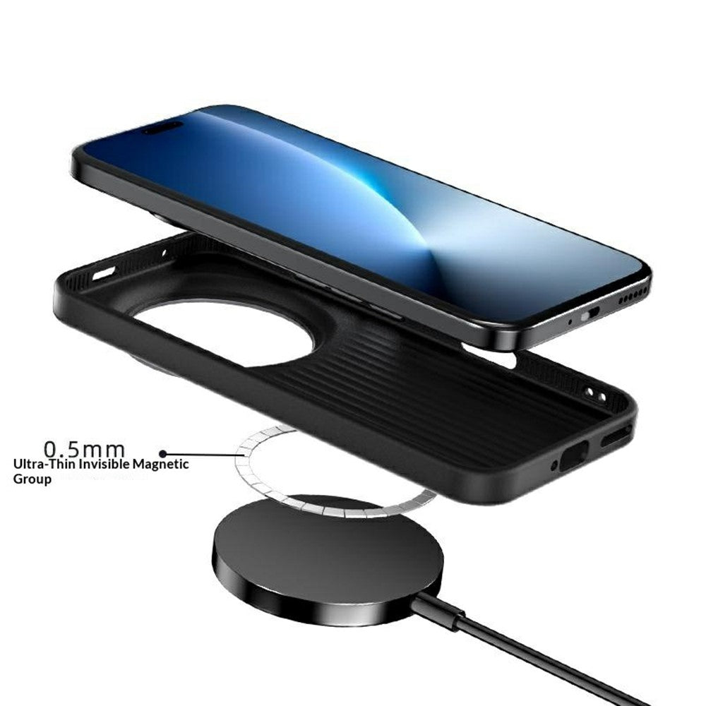 ABEEL For Honor Magic8 Pro 5G Magnetic Case Micro-Embossing 6D Printed PC TPU Aluminum Alloy Leather Phone Cover