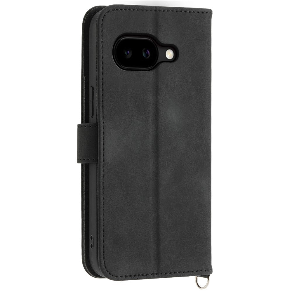 For Google Pixel 10a Case Flower Pattern PU Leather Wallet Phone Cover with Strap