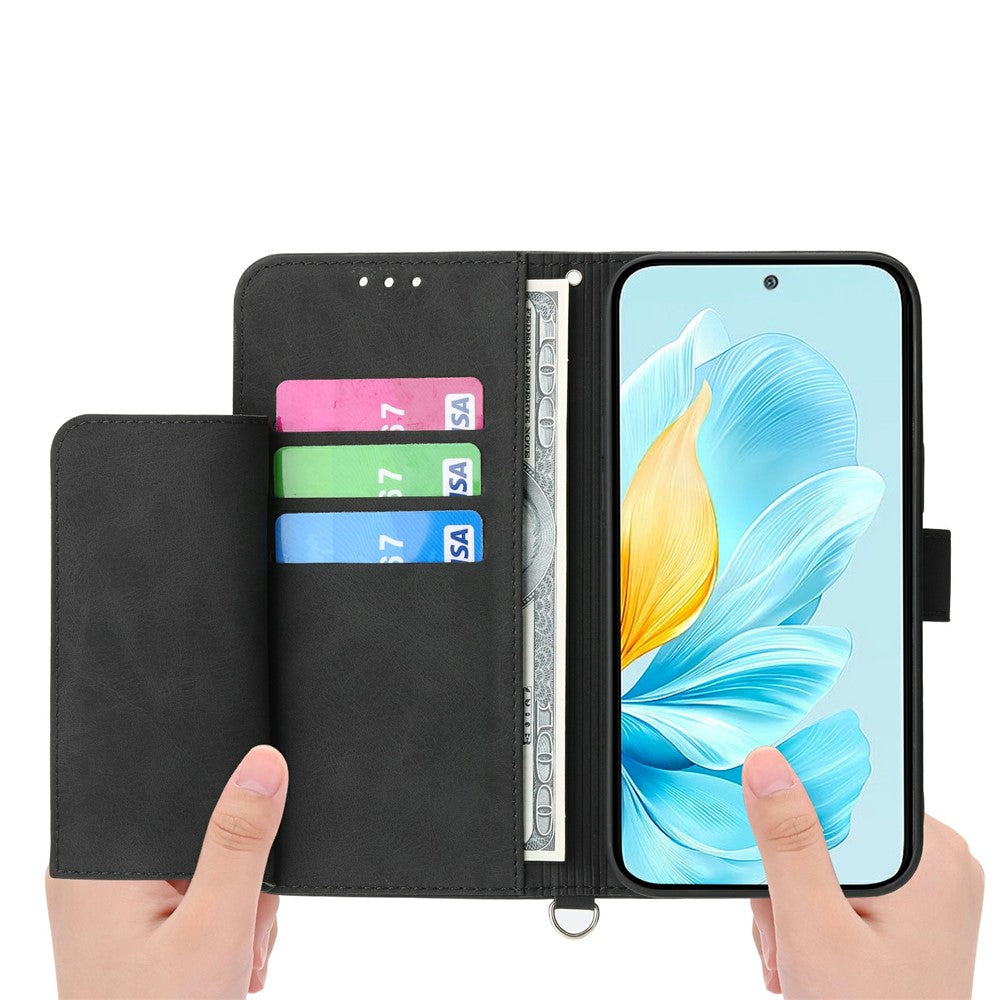 For Samsung Galaxy S26 Case Flower Pattern PU Leather Wallet Phone Cover with Strap