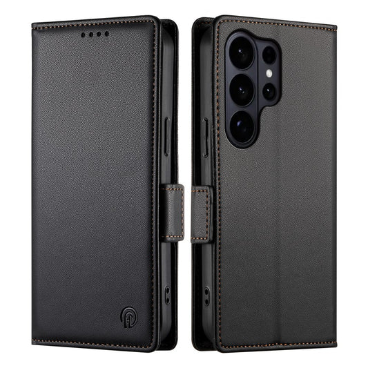 Galaxy S26 Ultra Handyhülle – Standhülle aus PU-Leder, Brieftaschen