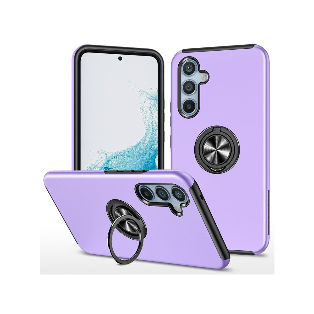 For Samsung Galaxy S26 Case PC + TPU Phone Cover with Rotatable Ring Holder