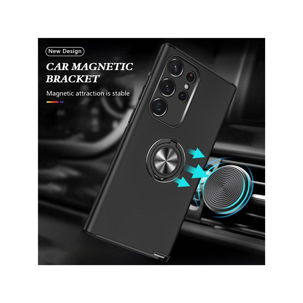 For Samsung Galaxy S26 Ultra Case PC + TPU Phone Cover with Rotatable Ring Holder