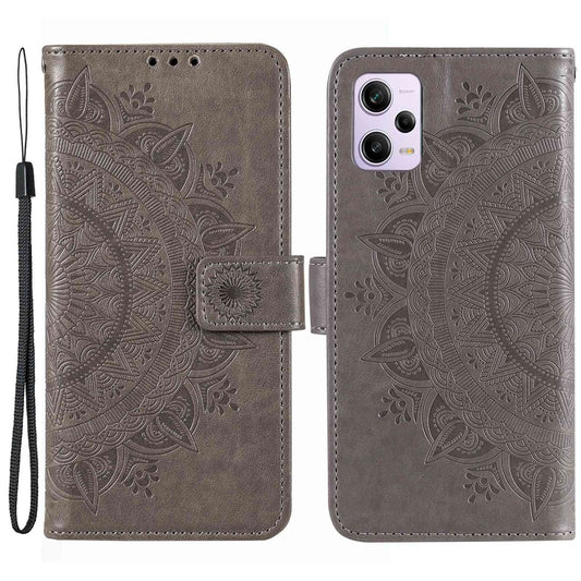 For Xiaomi Redmi Note 12 Pro 5G / Note 12 Pro Speed 5G / Poco X5 Pro 5G Anti-Scratch PU Leather Wallet Case Flip Stand  Mandala Flower Imprinted Magnetic Clasp Anti-dust Cover