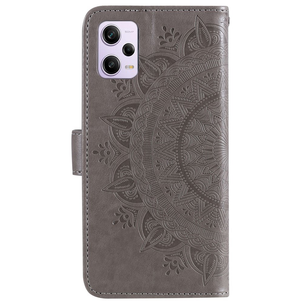 For Xiaomi Redmi Note 12 Pro 5G / Note 12 Pro Speed 5G / Poco X5 Pro 5G Anti-Scratch PU Leather Wallet Case Flip Stand  Mandala Flower Imprinted Magnetic Clasp Anti-dust Cover